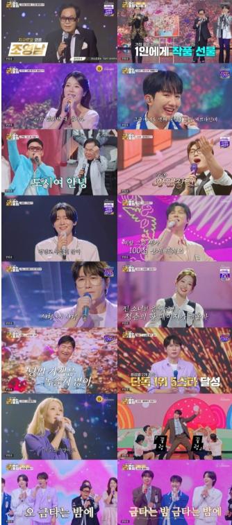 TV CHOSUN [금타는 금요일] '최고 4.2%' 춘길, 노래로 조영남 마음 훔쳤다! 100점→그림 선물 겹경사 기사 이미지